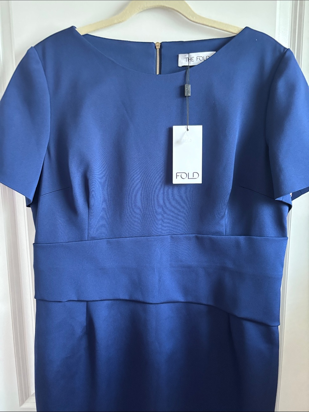 The Fold Ladies' Royal Blue Midi Sheath Dress - Picture 2 of 5